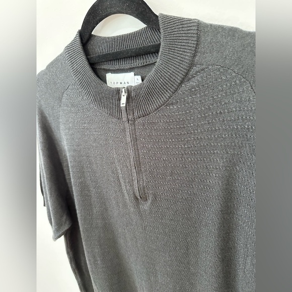 Topman Charcoal Zip-Up Top - Size XL - Picture 5 of 7